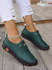 2026 New Women's Lace-Up Flat Mom Shoes, Anti-Slip Soft Sole, Large Size, Hand-Stitched Bottom, Casual Shoes
