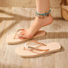 Summer Casual Square Toe Flip Flops, Fashionable English Buckle Design, Suitable For Beach, Vacation, Daily Wear, Valentine's Day, Girlfriend Getaway. Beach Slippers.